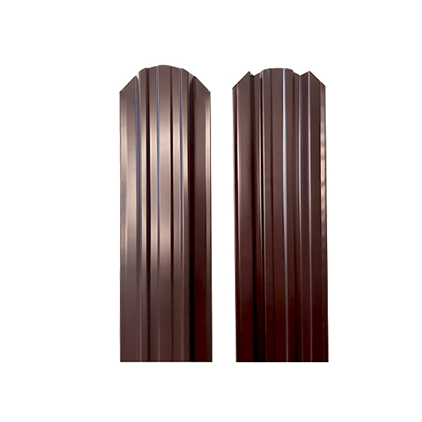 Евроштакетник прямоугольный 120х1500 RAL8017 двухсторонний шоколад